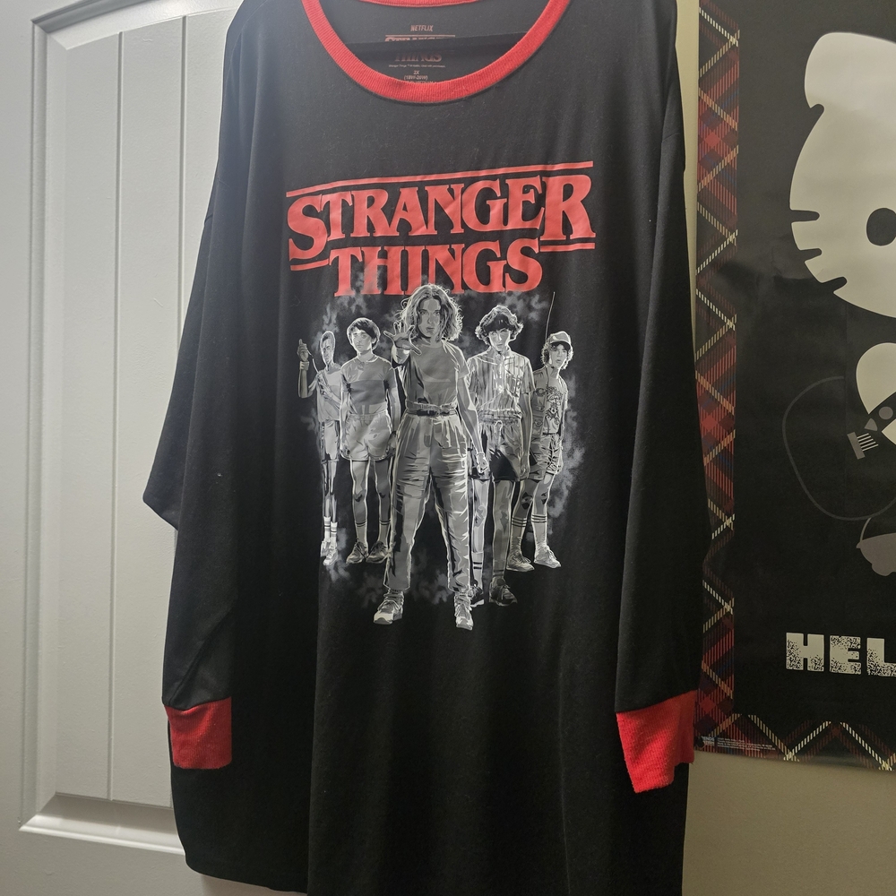 Stranger Things Black & Red Graphic Nightshirt